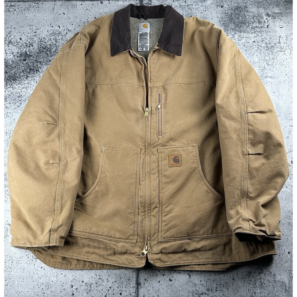 Carhartt C61 CML Men's Ridgestone Sherpa Lined Coat Jacket Size 3XL Excellent